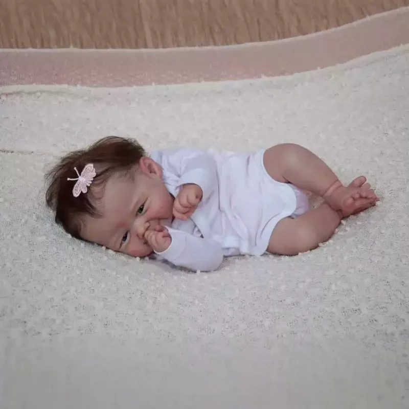 50cm Realistic Newborn Baby Doll Soft Vinyl Washable Reborn Doll Toy Lifelike Infant Play Doll for Kids Birthday Gift
