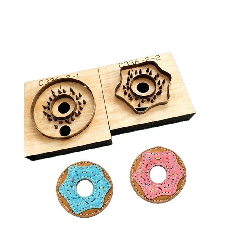 Donut Shaped Leather Die Cutting Template, DIY Leather Craft Bag Charm Cut Mold, Handmade Pendant Blank Cutting Tool - view 6