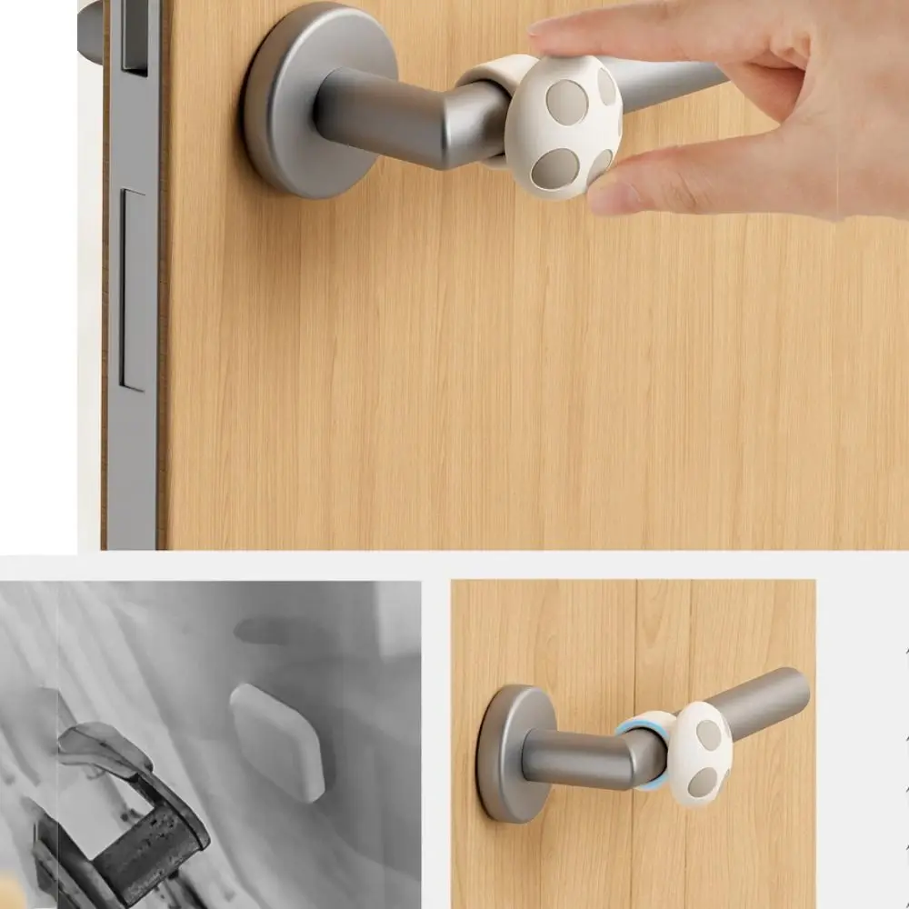 

4pcs Wall Protector Silicone Anti-collision Door Anti-static Anti-collision Doorknob Bead Anti-knock Silicone