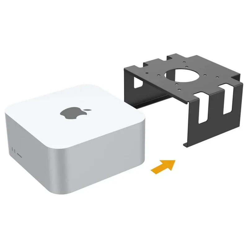 VESA Bracket for Mac Mini M4/M4 Pro Mac Studio Under Desk Stand Mounted Storage Rack Computer Holder Bracket PC Accessories