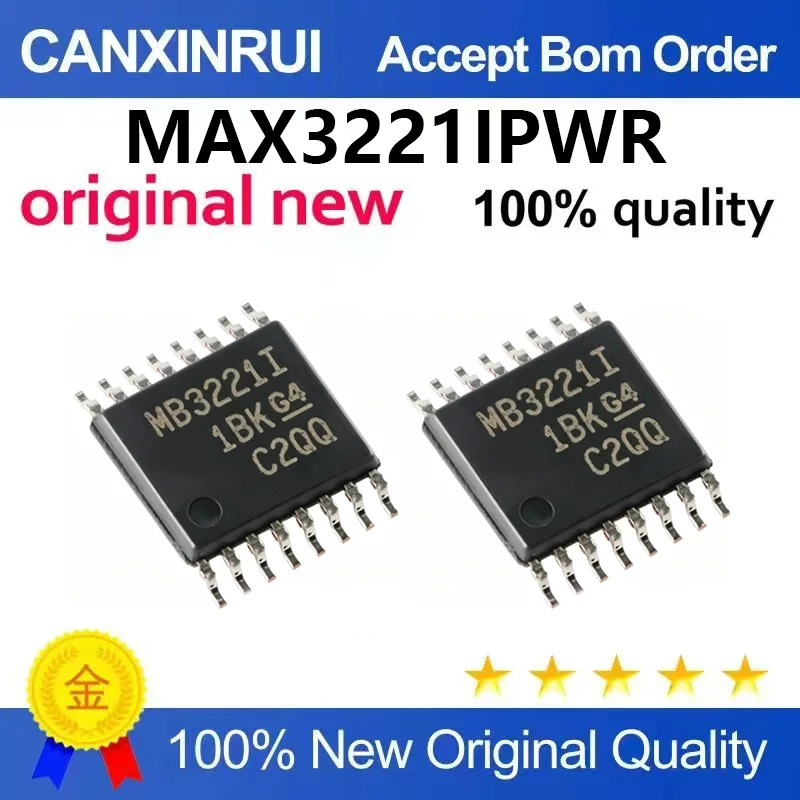 （5pcs-100pcs）Original genuine MAX3221IPWR TSSOP-16 RS-232 line driver/receiver IC chip