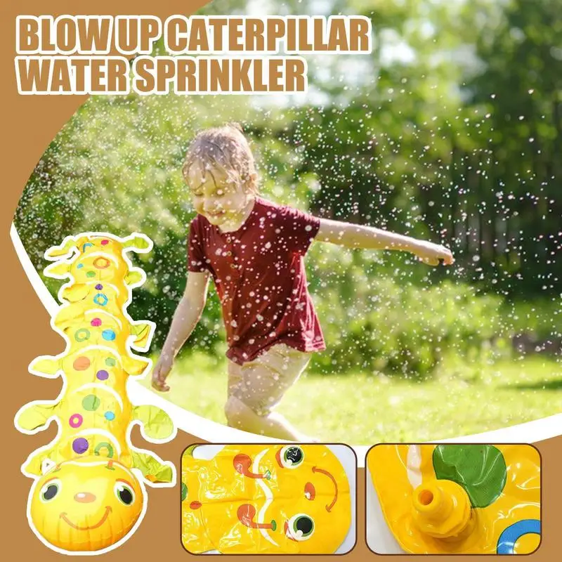 

Caterpillar Inflatable Water Sprinkler Caterpillar Soaker Sprinkler Water Toy Outdoor Summer Toy For Garden Pool Party