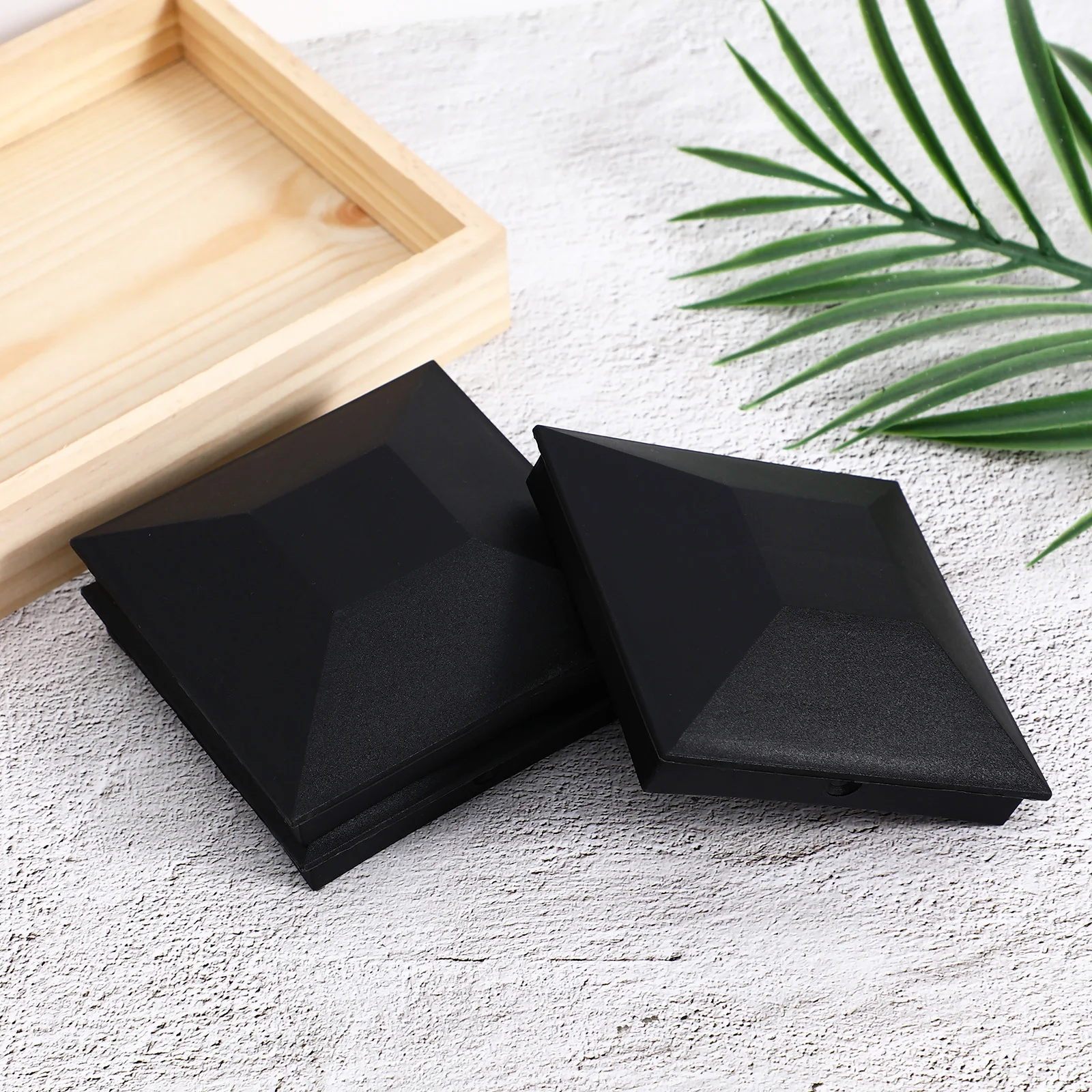 12pcs Fence Caps Plastic Weather Resistant Outdoor Post Covers Guardrail Post Caps For Wood Fence Porch Decking Screws Included