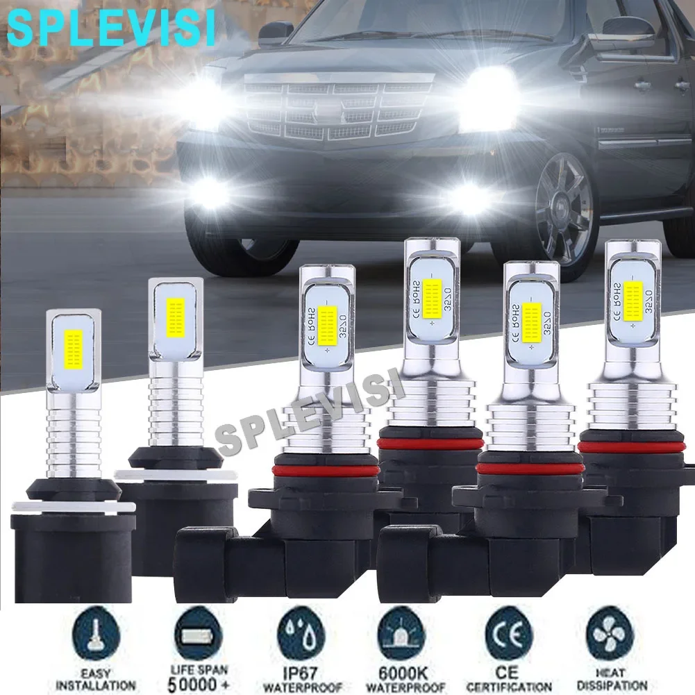 

Car led headlight fog light lamp bulbs White For Cadillac Escalade 1999 2000 2001 2002 Deville 2000 2001 2002 2003 2004 2005