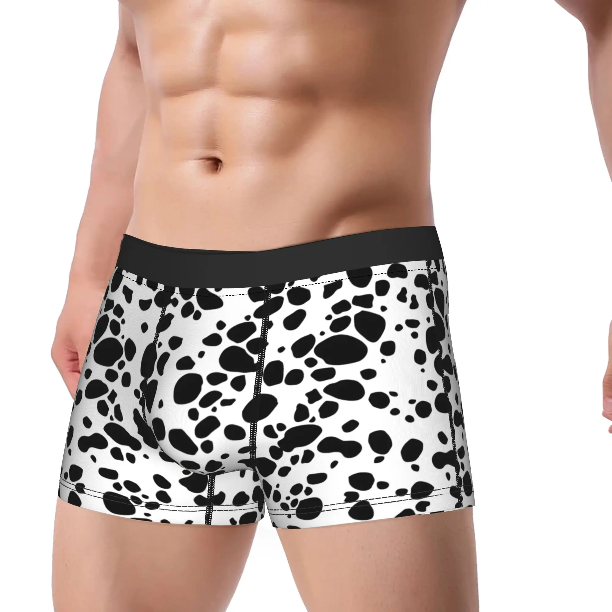 Dalmatian Underwear  Man Shorts Briefs Elastic Boxer Shorts High Quality Custom Large Size Panties