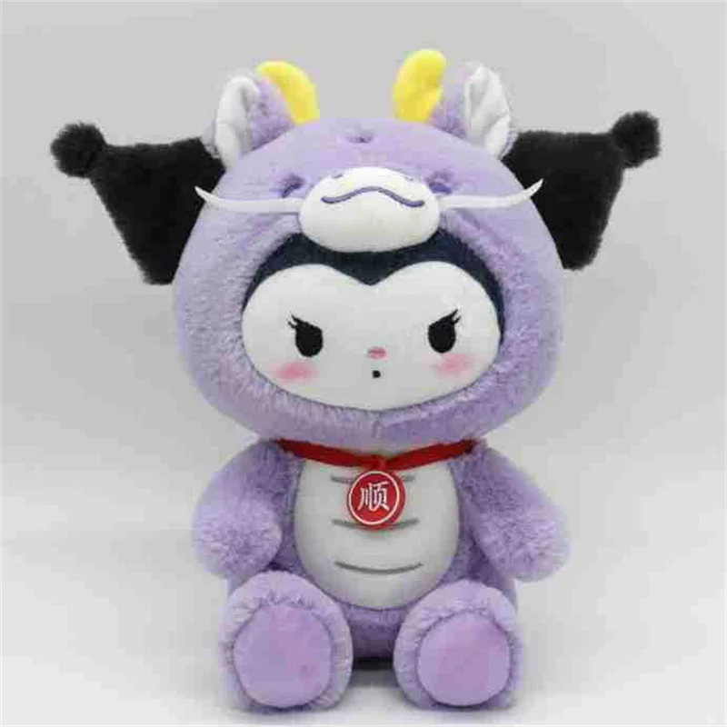 Juguete de peluche de Hello Kitty Sanrio Kuromi, almohada de muñeca rellena suave de dibujos animados, decoraciones para habitación, mochila de gato Kawaii KT, regalo de cumpleaños