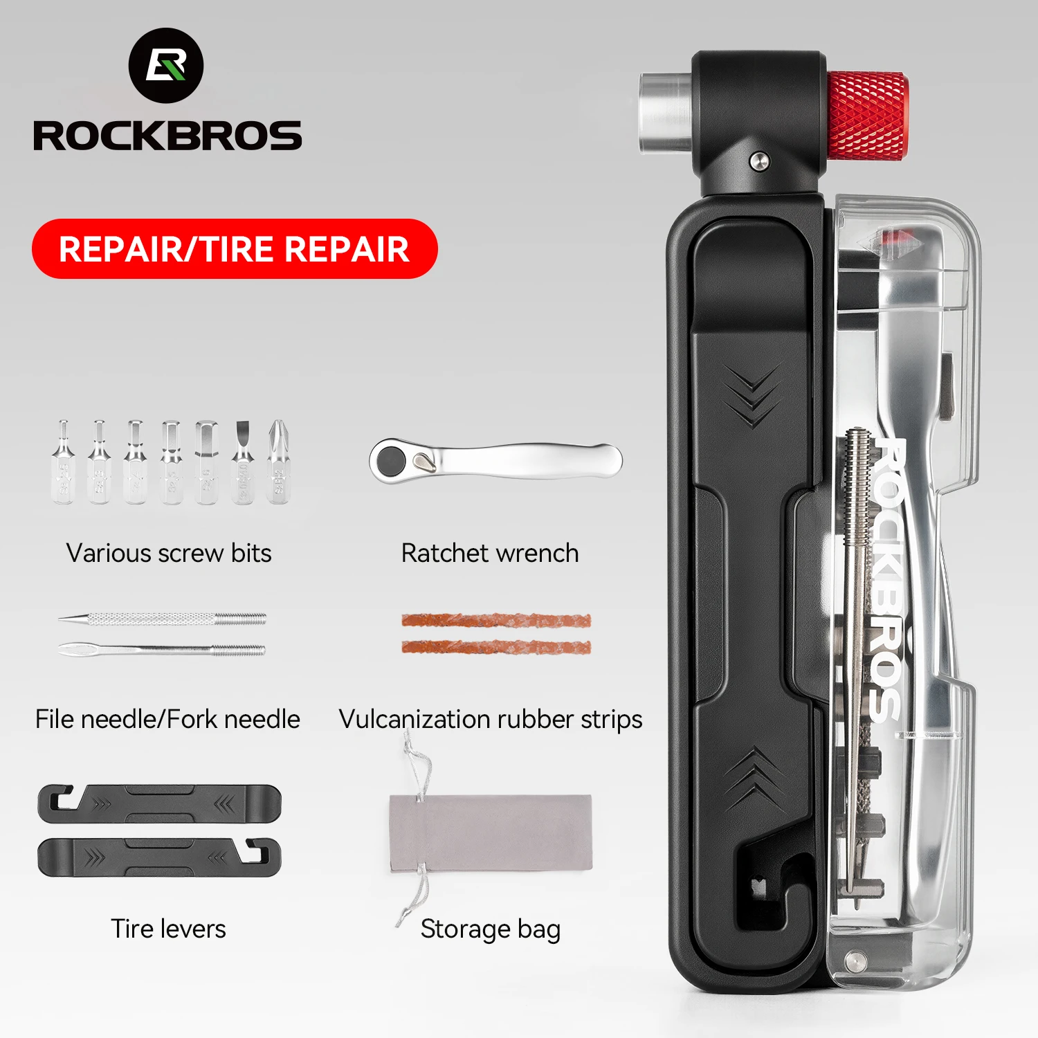 

ROCKBROS Bike Repair Tool Set Multi-function Internal Bike Lever Hexagonal Socket Portable High Strength Wrench Tool Set