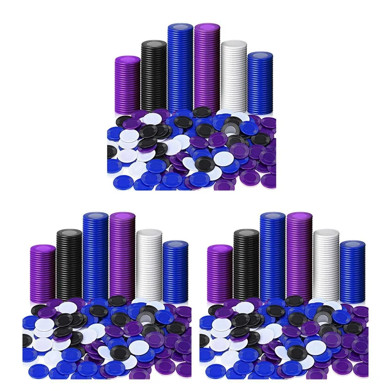 1200 قطعة من رقائق البوكر البلاستيكية، 4 ألوان، بطاقة عداد للعب الألعاب، بطاقة رقائق ألعاب البنغو، 2-AAAE