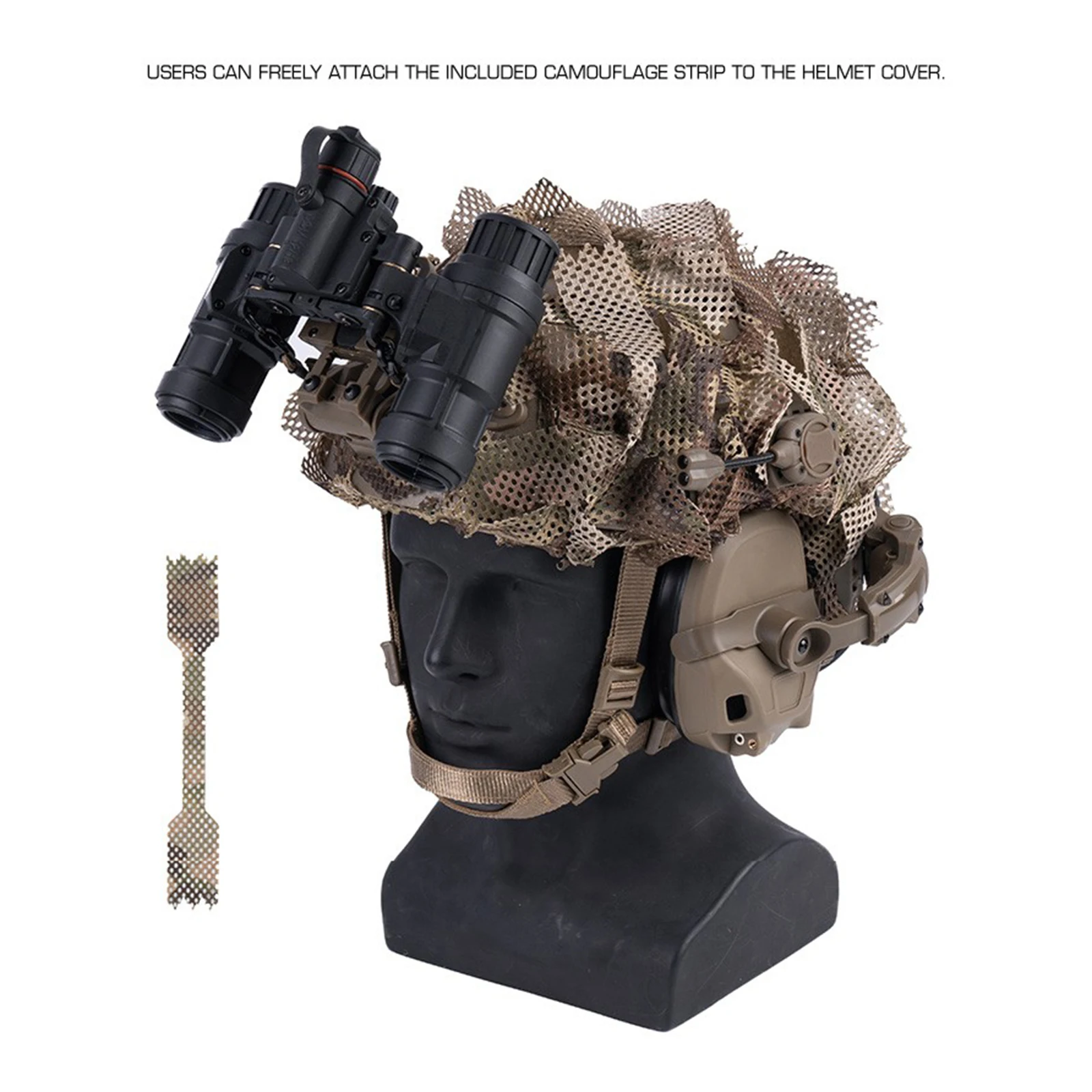 Lightweight Breathable Mesh Cover Elastic Rope Fixed Mount for Outdoor Photography Hunting