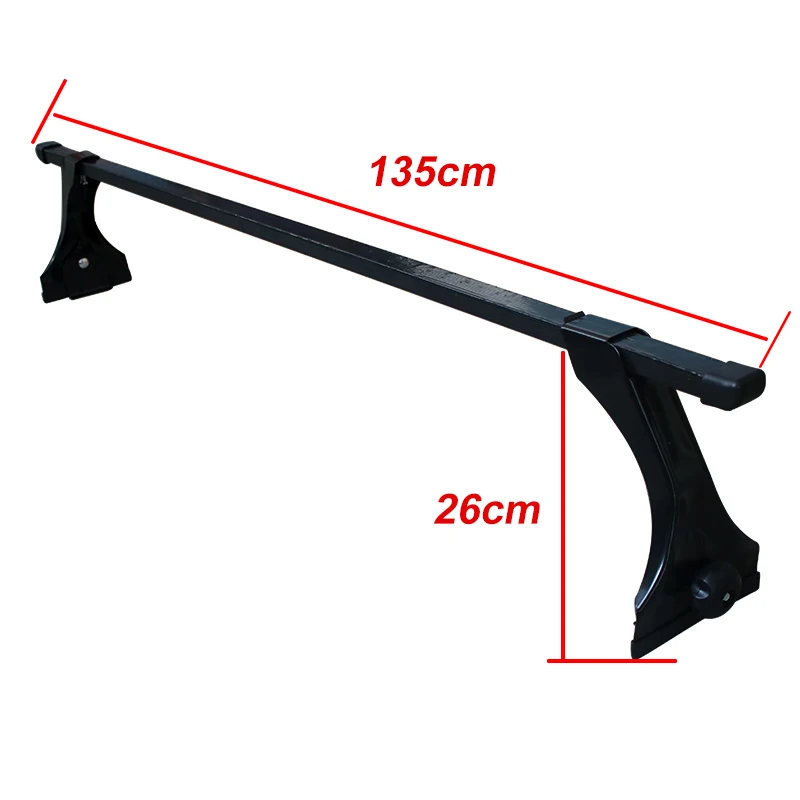 120Cm 135Cm Algemene Motoren Dak Bagagerek Kit Vane Beugel Set Vereist Niet De Originele Dakrail Metalen Bagagerek