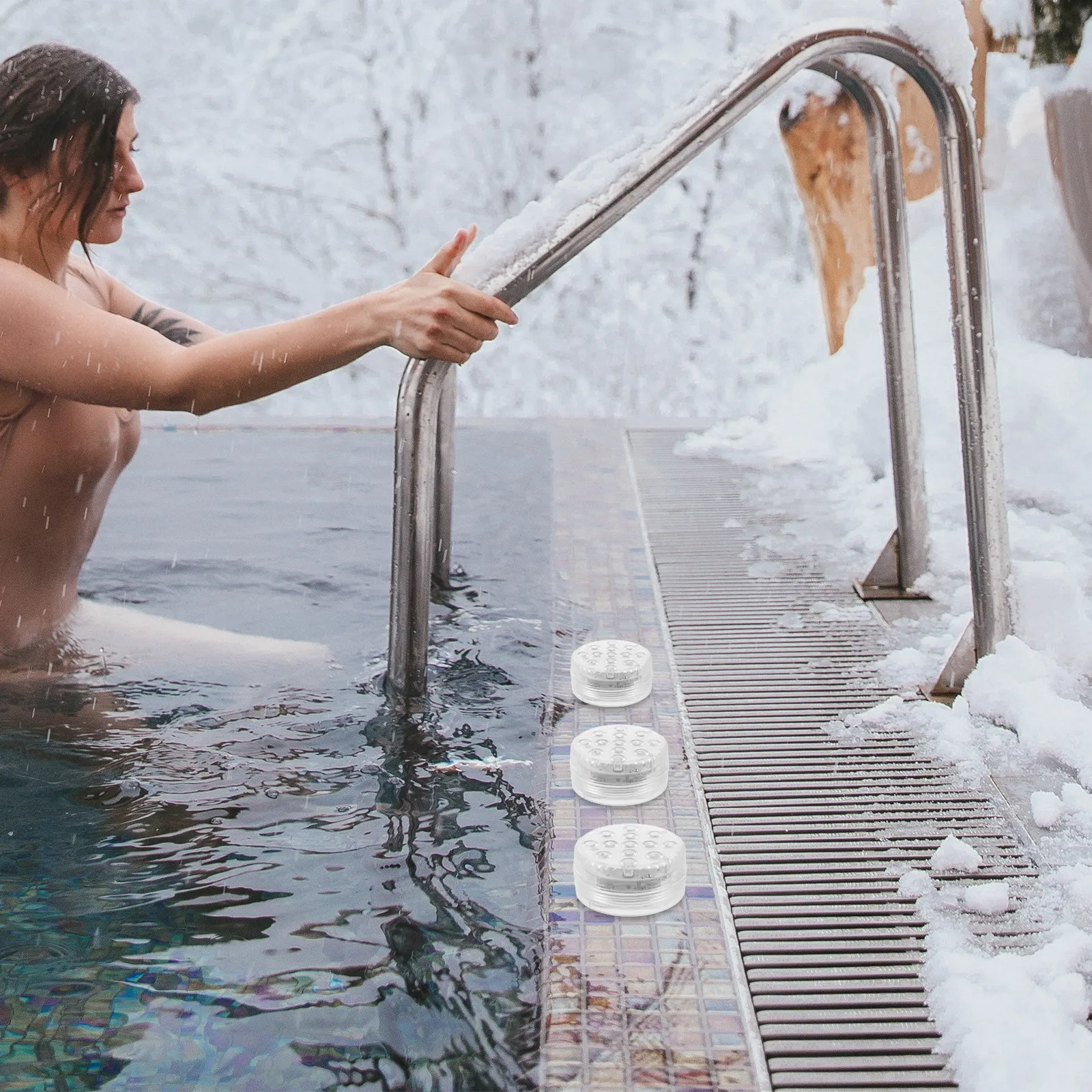 

2 шт. светодиодных подводных светильников с дистанционным управлением, водонепроницаемые, для бассейнов, фонтанов, сада