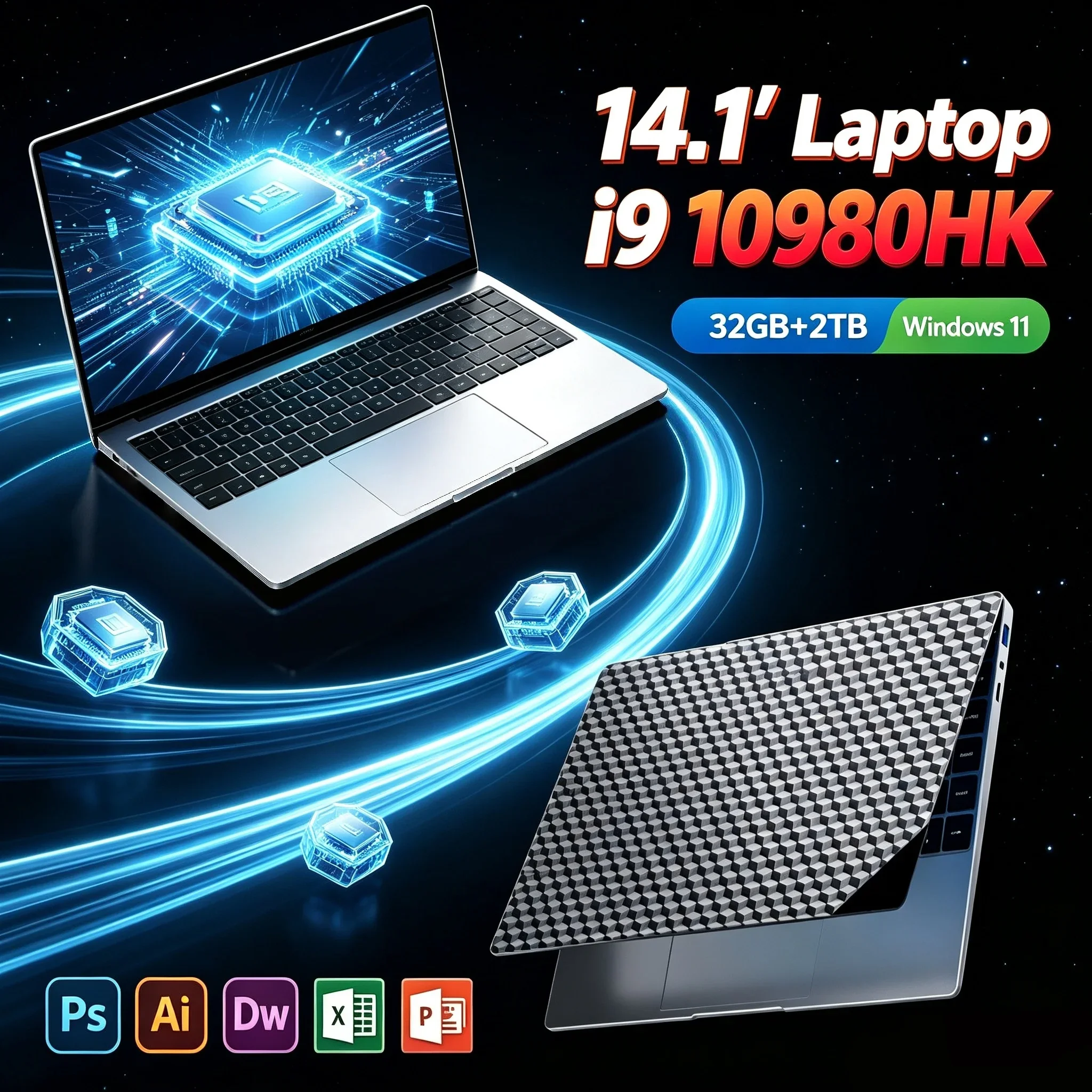 Intel 2026 New Lightweight Ultrabook 14.1'' Inch Intel Core I9 10980HK 32GB RAM 2TB SSD Windows11 Notebook For Student Business Home - Aliexpress Deal