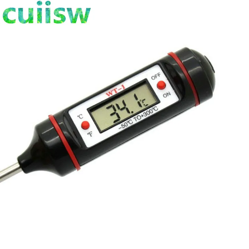 Portable Digital Kitchen Thermometer BBQ Meat Water Oil Cooking Electronic Probe Food Oven Thermometer WT-1 With Tube