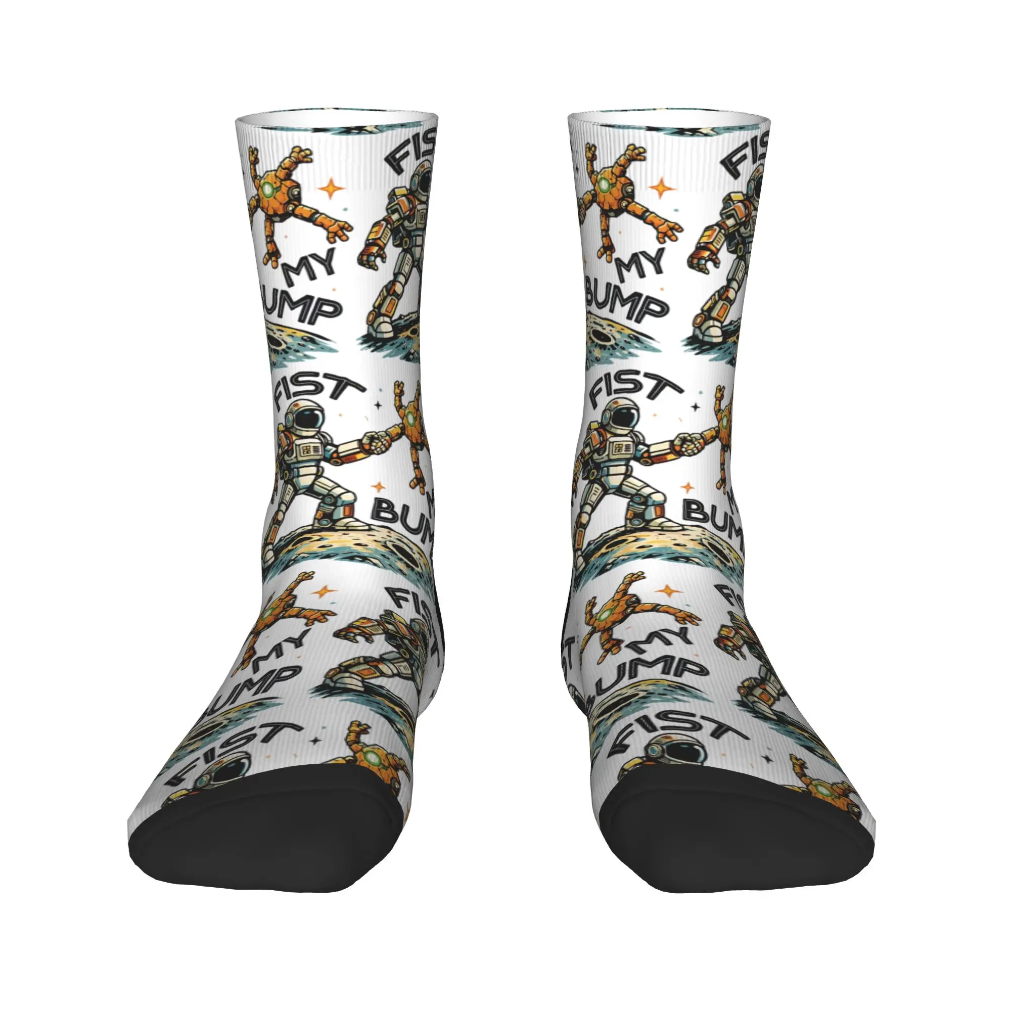 Fist My Bump Project Hail Mary Stockings  Design Funny Socks Winter Non-Slip Socks Couple Skateboard Comfortable Socks