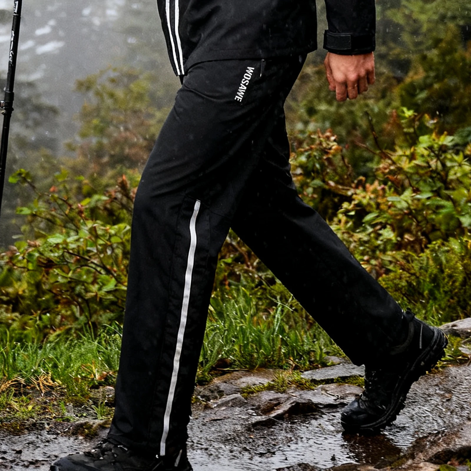 WOSAWE Radfahren Regenhose Outdoor Regenschutz Hosen Motorrad Klettern Camping Radfahren Sport Berg Regen Hosen Überschuhe – Detail 28