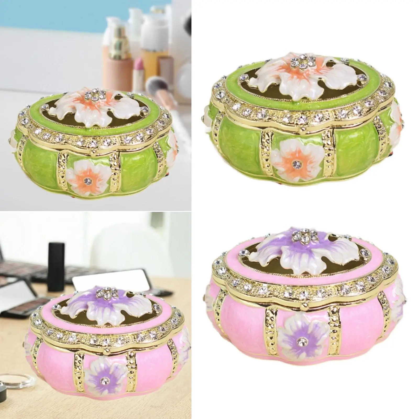 Jewelry Box Trinket Box Collectible Trinket Holder Box Keepsake Gift Box Case Jewelry Organizer for Rings Bracelets Pendants