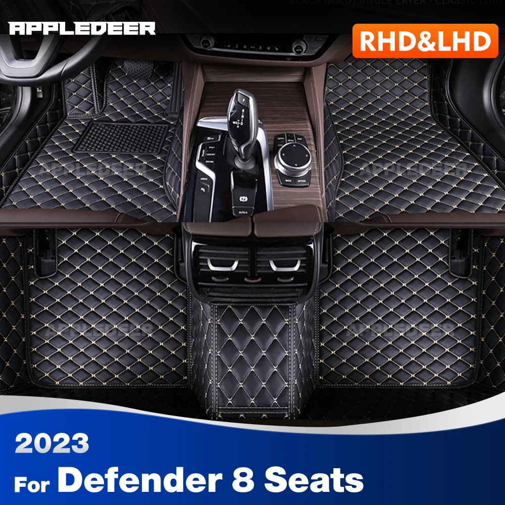 

Автомобильные коврики на заказ для Defender 8 мест 2023, автомобильный ковер, детали интерьера, аксессуары, детали защитных накладок