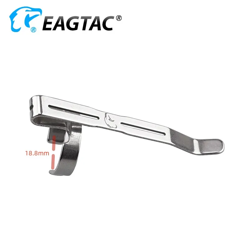 EAGTAC Stainless Steel Pocket Clip One-way Pocket Clip For Torch Flashlight D25LC2 MKI DX3L DX3B DX30LC2 PX30LC2 SKU3053 SKU3773