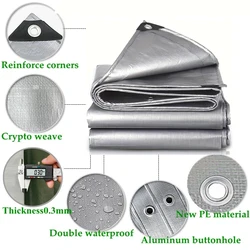 Lona impermeable para acampar 3x4 m - toldo exterior resistente