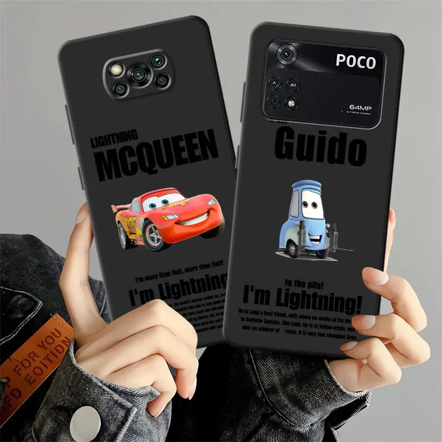 

Чехол для Xiaomi Poco M3 M4 M7 Pro C71 C40 C50 F3 C61 F1 X3 X4 X5 X7 Pro M5 C75 Черный Мягкий чехол для телефона Lightning McQueen Disney