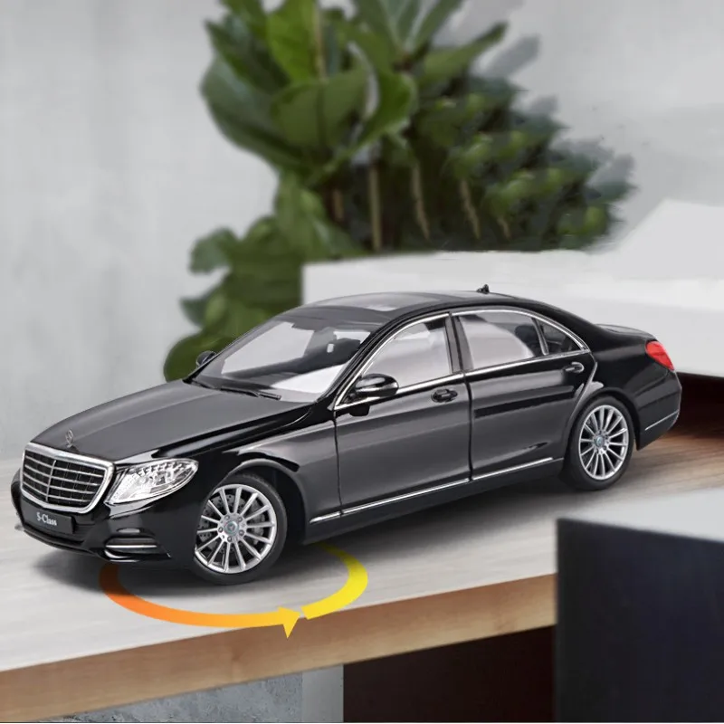 1:24 Benzs S-Class S500 Alloy Car Model Diecast Metal Vehicles Car Model High Simulation Collection Childrens Toy Gift Ornaments