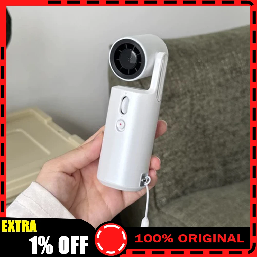 Ambrosi U Need Too Mini Handheld Small Fan Air-lce Refrigeration Engine Handheld Fan Exceed Wide-Angle Wind Low Noise For Gifts