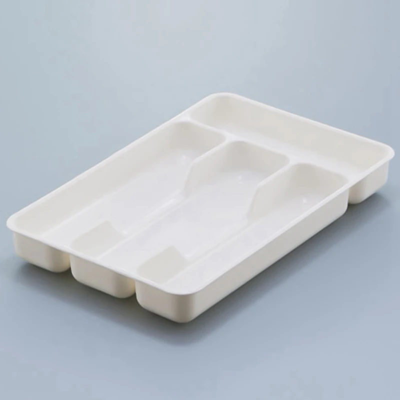 Cutlery Organizer Box Kitchen Drawer Organizer Separation Finishing Storage Box Eco-Friendly PP Tray Spoon Knife Fork