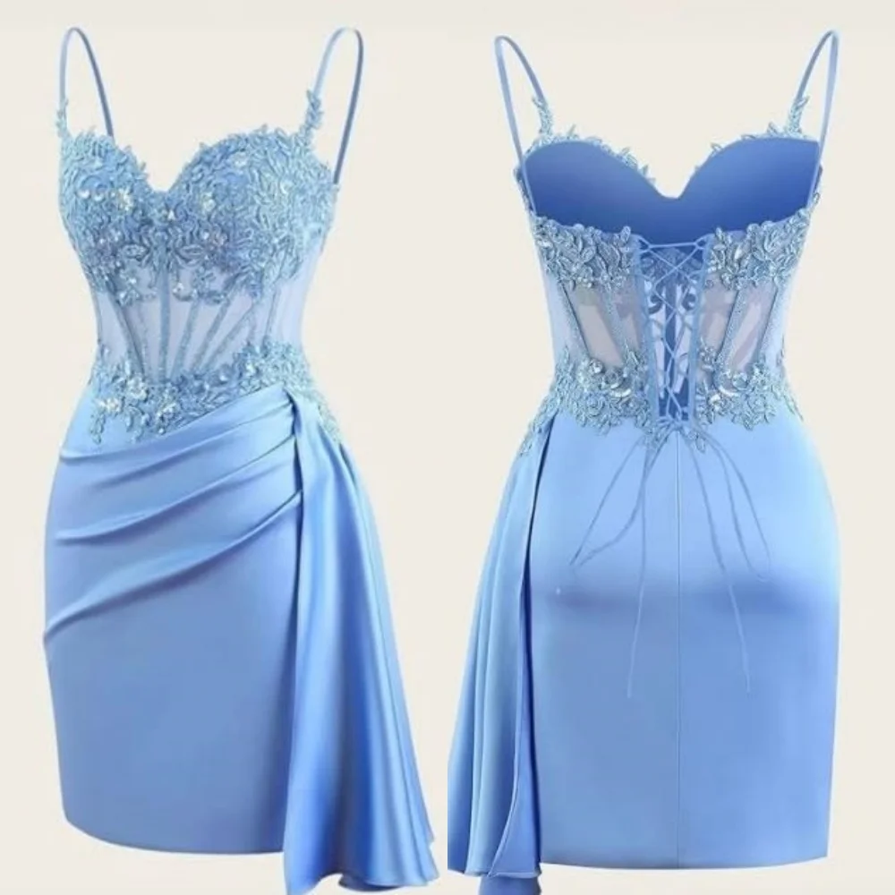 

Customized High Quality Exquisite Applique Lace Party Short Dresses Bespoke Occasion Valentine's Day Charming Evening Gown