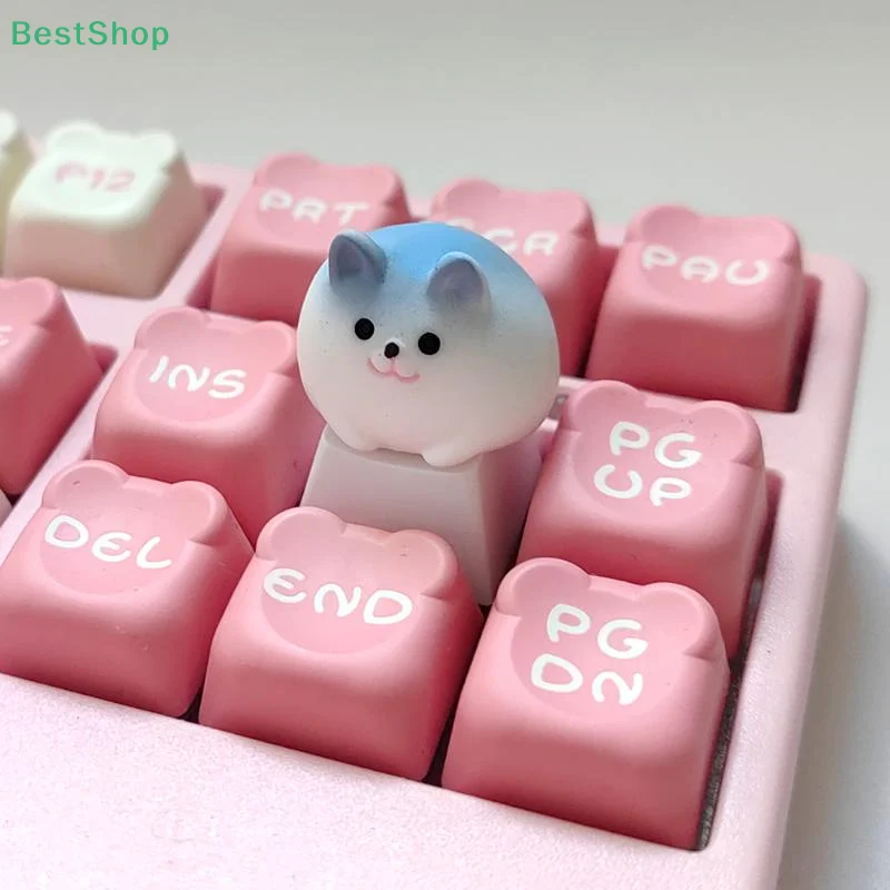 Leuke Cartoon 3D Dier Keycap Mechanische Toetsenbord Caps OEM Hoogte Keycap Kawaii DIY Toetsenbord Accessoires Meisje Geschenken