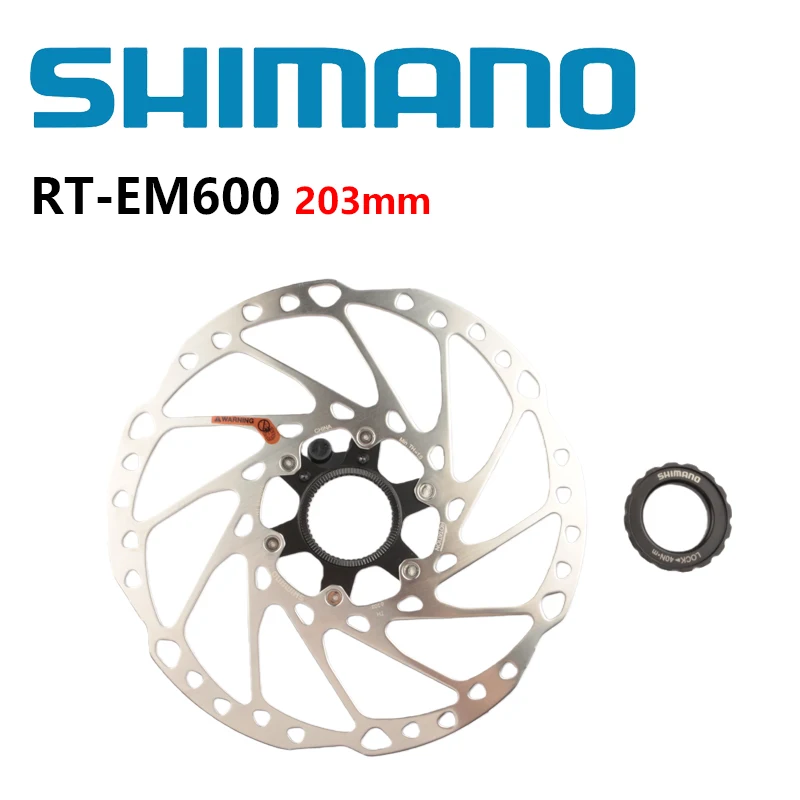 Shimano RT-EM600 E-BIKE Speed Sensor Disc Brake Rotor 203mm With Outer Lock Ring ICE TECHNOLOGIES CENTER LOCK Original Shimano