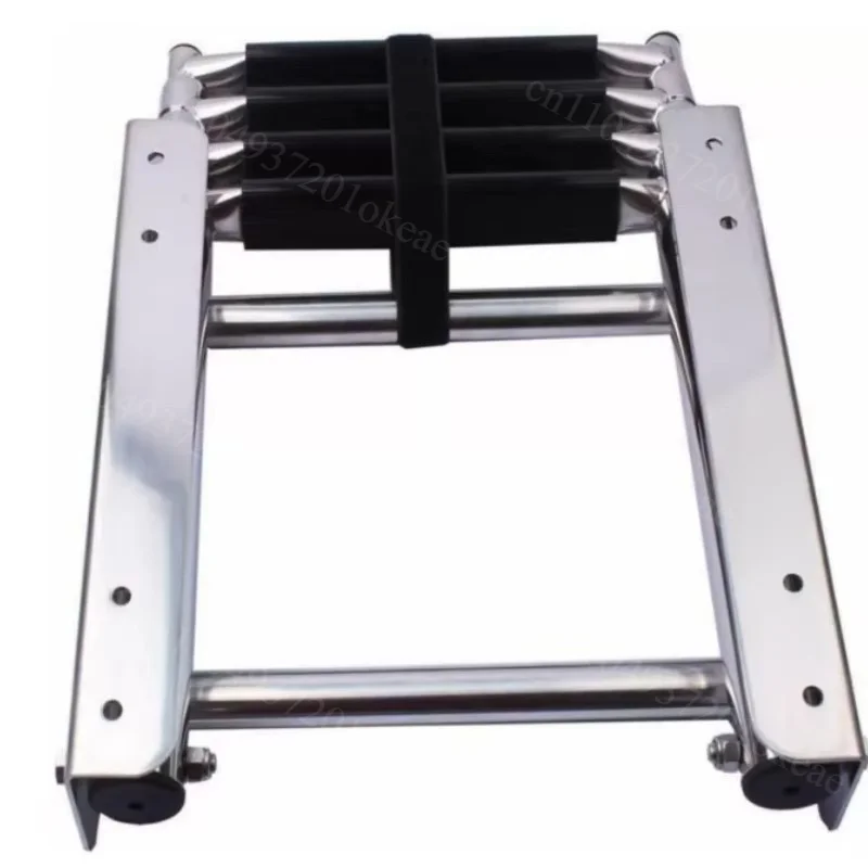 304 Stainless Steel 4 Section Sliding Telescopic Boarding Ladder Marine Hardware Deck Launching Ladder