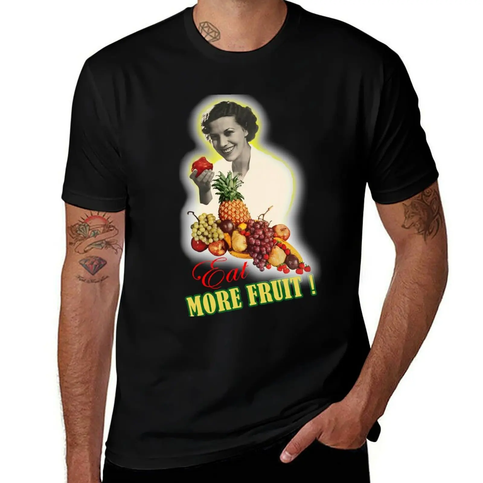 

Eat More Fruit Vintage Style T-Shirt t shirt man plain man t shirt luxury T-Shirt