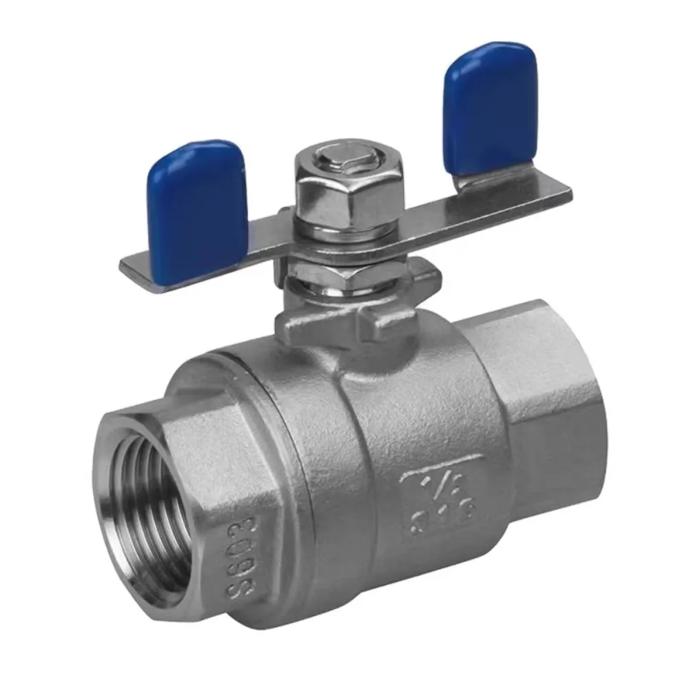 

Сверхмощный запорный шаровой клапан 1/4 дюйма 3/8 дюйма 1/2 дюйма 3/4 дюйма 1 дюйм BSPT с полным портом, нержавеющая сталь 304 316, ручка бабочки для воды, газа, масла