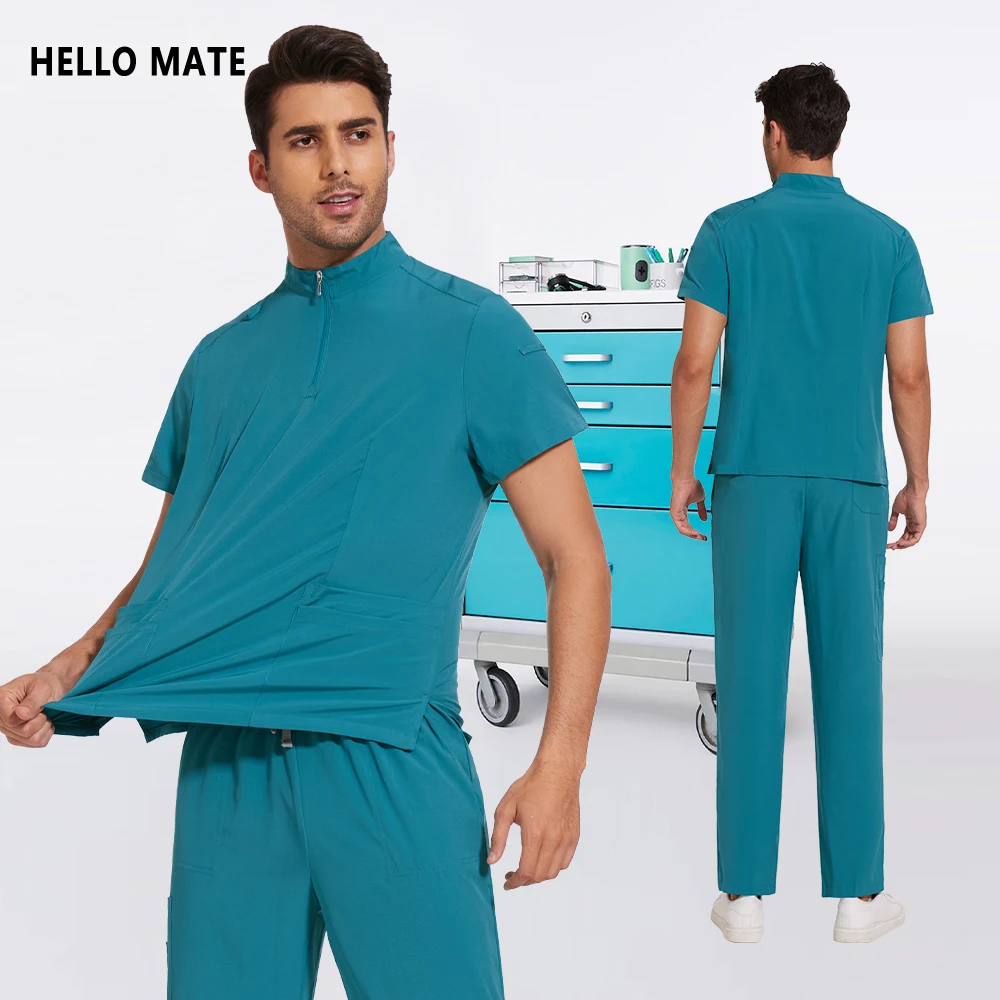 Unisex Medical Uniforms Hospital Nurse Scurbs Set Women Men Doctor Workwear Lab Dental Work Uniform Short Sleeve Surgery Suit
