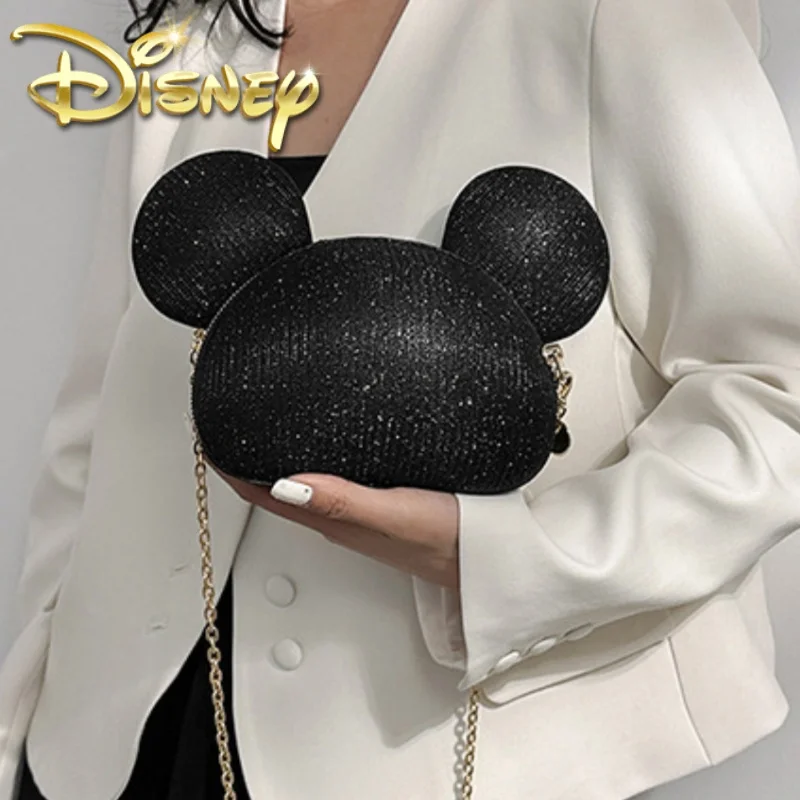 Disney Mickey Women\'s Crossbody Bag Fashionable High Quality Women\'s Dinner Bag Premium Multi Functional Chain Women\'s Bag Gifts