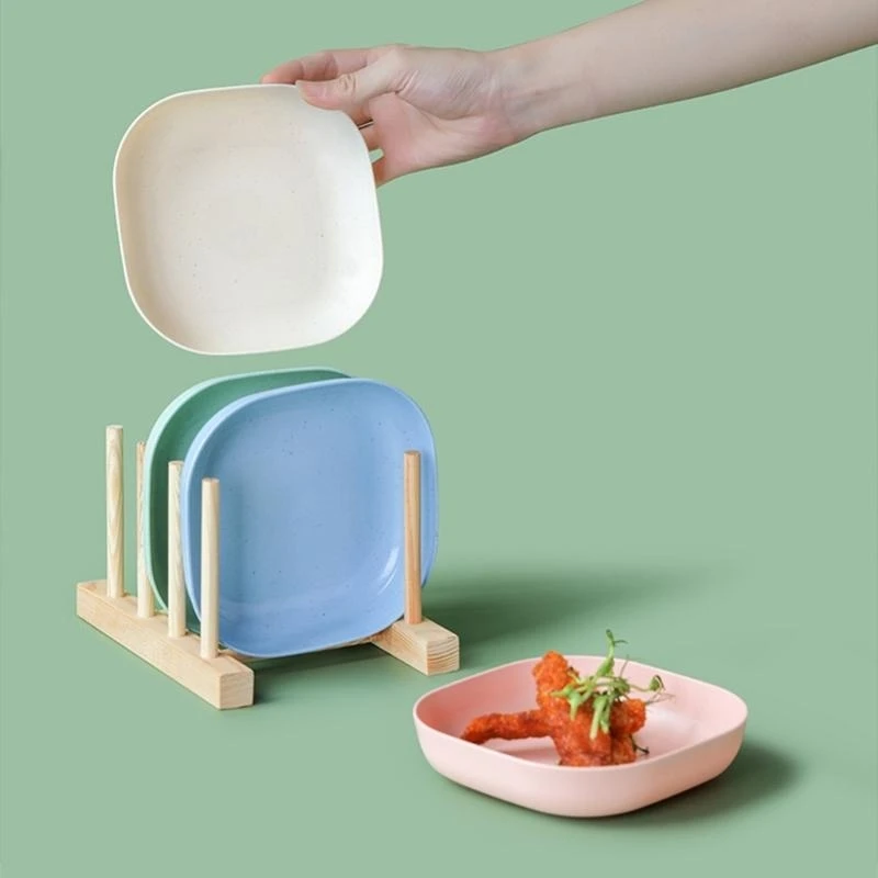 Plato cena paja trigo M76C, platos cereales saludables, apto para lavavajillas y microondas, pequeño