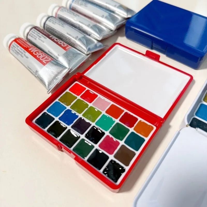 Holbein 24 Color Granulating Layered Watercolor Subpack 0.5ml 1ml Professional Watercolor Pigment Art Drawing Supplies