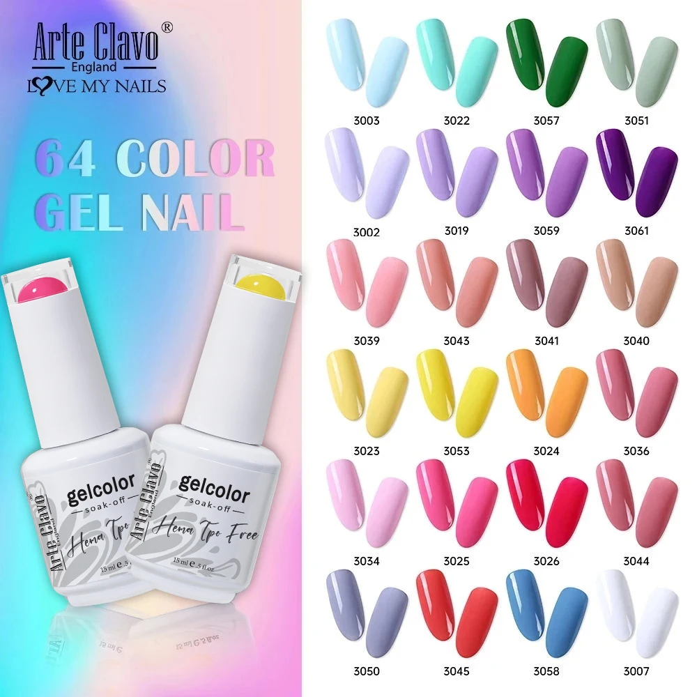 Arte Clavo 15ml Gel Nail Polish Color UV&LED Gel Polishes Soak Off Red Pink Gellak Coat UV Gel Varnish Nails Art Design Manicure