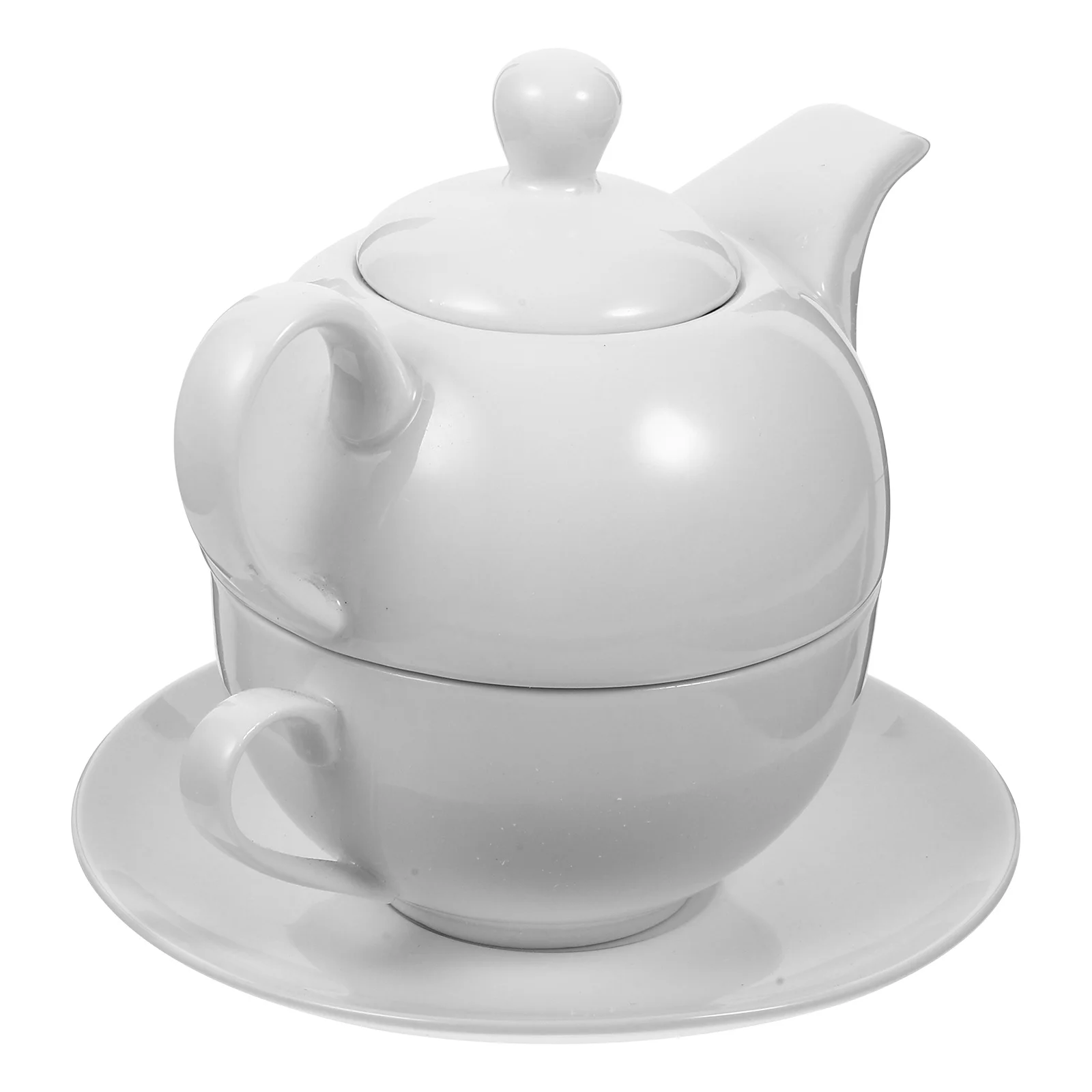 

1Set Ceramic Tea Set Porcelain Teapot Kit Anti-Scalding Design for Loose Leaf Flowering Tea Retro Coffee Pot Set for Home Travel