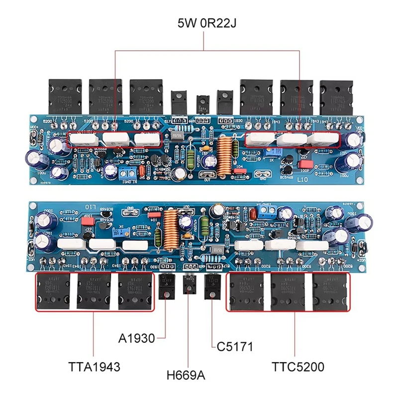 

2Pcs L10 Sound Amplifier Board 2.0 Channel Class AB Power AmplifiersJAS