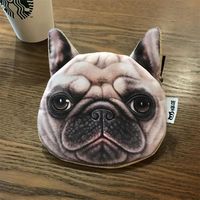 Dog Expression Dog Pattern Coin Purse Siberian Husky Purse Change Storage Bag Coin Money Bags Cat Earphone Bag Card Holder