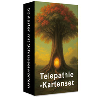 56Pcs German Oracle Keyword Deck, Language-Based Insight Cards for Reflection, Growth & Emotional Clarity, 12x7cm