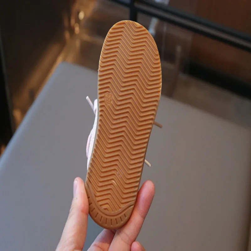 Pink Silver Kids Moral Training Shoes 2026 Autumn Version New Girls' Mesh Sports Shoes Boys' Soft Soled Forrest Board Shoes22-31