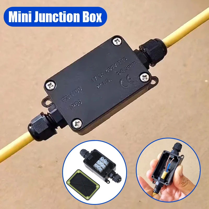 2 Way 3 Way Waterproof Electrical Junction Box Electrical Project Case Power Junction Boxes 450V Junction Box for LED Light