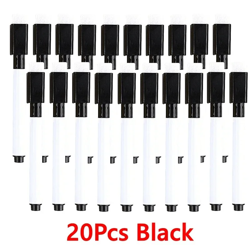 1/20/100Pcs Magnetic Erasable Whiteboard Pen Color Stationery Office Teaching Supplies for Blackboard Student Dry Erase Markers