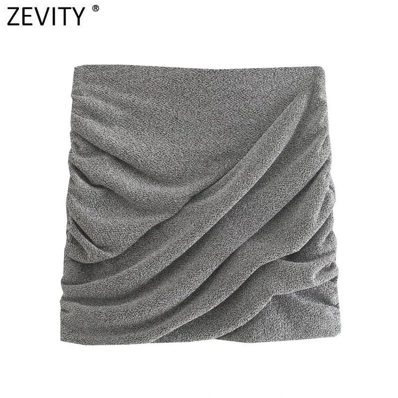 Zevity nowych kobiet główna ulica kolor plisowany dopasowana spódnica Mini Faldas Mujer panie Chic Hip pakiet Streetwear Vestido QUN935