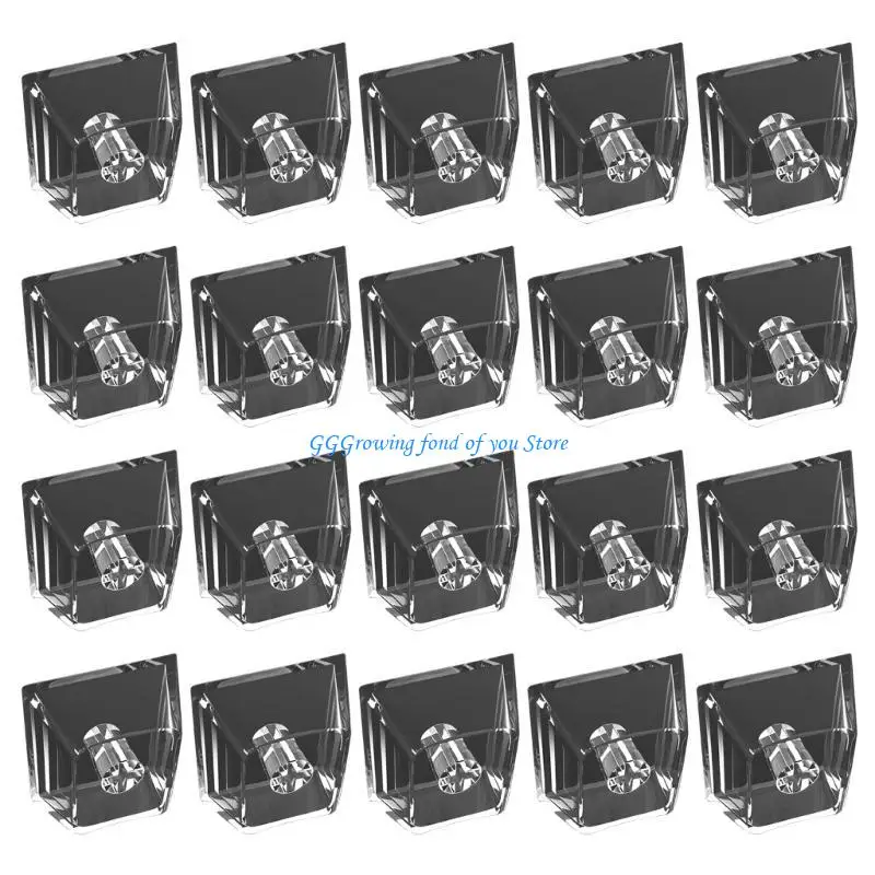 

H9EB 1U Transparent Mechanical Keyboards Blank Backlit Keycaps for Switches