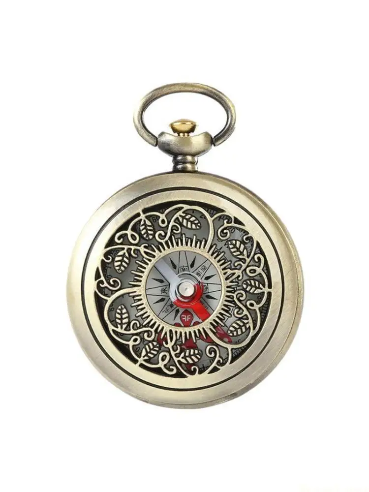 

31BE Hollow Pocket Watch Vintage Steampunk Pocket Watch with Decoration Stylish Necklace Chain Watch for Men Women