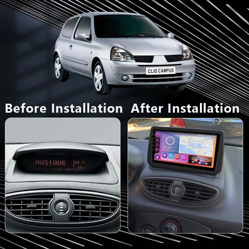 QSZN For Renault Clio 3 2005-2014 2K QLED Android 13 Car Radio Multimedia Video Player GPS AI Voice CarPlay 4G Stereo Navigation