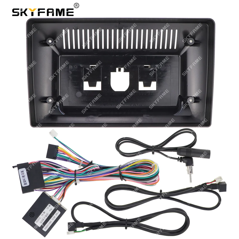 SKYFAME Car Frame adattatore per Fascia Canbus Box Decoder Android Radio Audio Dash Kit pannello di montaggio per Skyworth Ev6